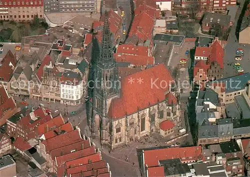 AK / Ansichtskarte Muenster_Westfalen Fliegeraufnahme St. Lambertikirche Muenster_Westfalen