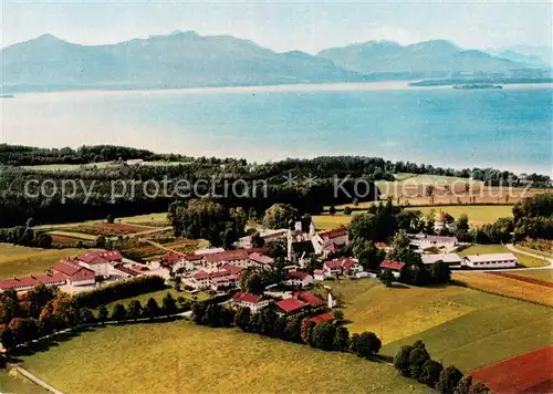 AK / Ansichtskarte Ising_Chiemsee Fliegeraufnahme Ising Chiemsee