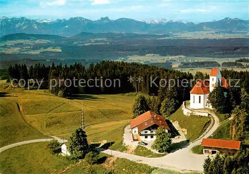 AK / Ansichtskarte Bernbeuren Gasthof Auerberg mit Kirche Fliegeraufnahme Bernbeuren