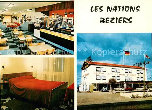 AK / Ansichtskarte Beziers_34 Restaurant Les Nations Gastraum Zimmer 