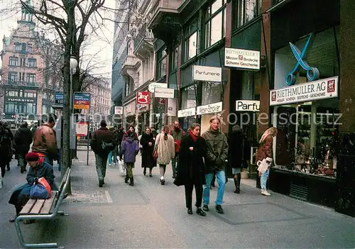 AK / Ansichtskarte Zuerich_ZH Bahnhofstrasse Fa Riethmueller AG Zuerich_ZH