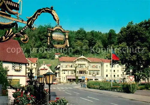 AK / Ansichtskarte Herrenalb_Schwarzwald Klosterschaenke Hotel Cafe Harzer und Hotel Sonne 