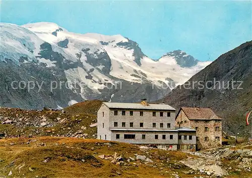 AK / Ansichtskarte Essenerhuette_2203m_Maurertal_AT mit Rostockerhuette und Maurer Kresskoepfe 