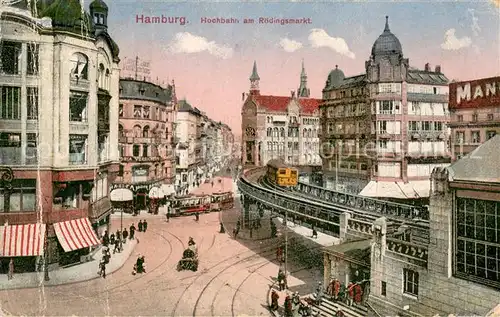 AK / Ansichtskarte Hamburg Hochbahn am Roedingsmarkt Hamburg
