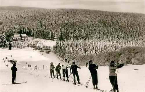 AK / Ansichtskarte Winterberg_Hochsauerland Cafe Mueller Skikurs Winterberg_Hochsauerland