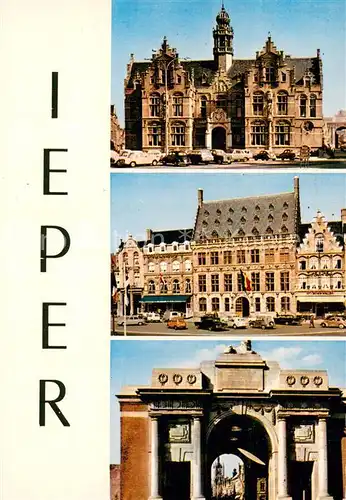 AK / Ansichtskarte Ieper Grote Markt De Meenenpoort Ieper