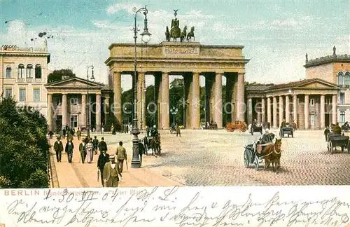 AK / Ansichtskarte Berlin Brandenburger Tor Pariser Platz Berlin