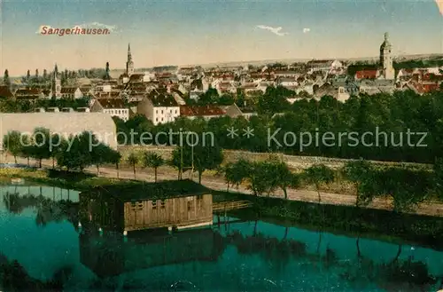 AK / Ansichtskarte Sangerhausen_Suedharz Panorama am Wasser Sangerhausen Suedharz