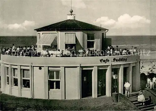 AK / Ansichtskarte Wangerooge_Nordseebad Cafe Pudding am Strand Wangerooge_Nordseebad