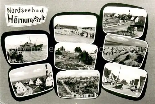 AK / Ansichtskarte Hoernum_Sylt Hafen Duene Leuchtturm Strandpartien Promenade Hoernum Sylt