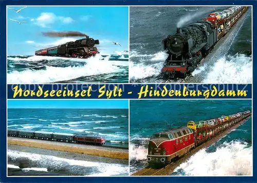 AK / Ansichtskarte Insel_Sylt Hindenburgdamm Inselbahnen Insel_Sylt