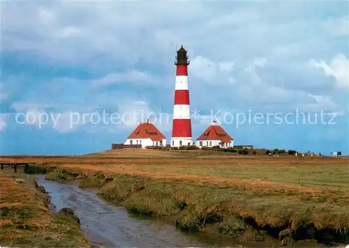 AK / Ansichtskarte St Peter Ording Landschaft Eiderstedt Westerhever Leuchtturm 