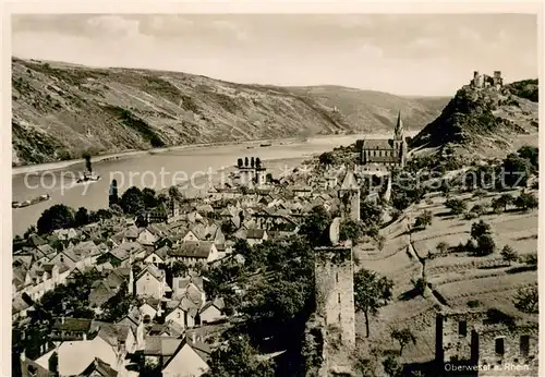 AK / Ansichtskarte Oberwesel_Rhein Panorama Oberwesel Rhein