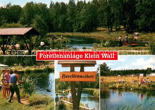 AK / Ansichtskarte Gruenheide_Mark Forellenanlage Klein Wall Forellenweiher Angeln Gruenheide Mark