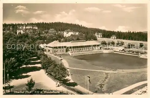 AK / Ansichtskarte Oberhof_Thueringen Fliegeraufnahme mit Wandelhalle Oberhof Thueringen