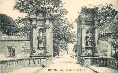 AK / Ansichtskarte Hoexter_Weser Schloss Corvey Eingang Hoexter Weser