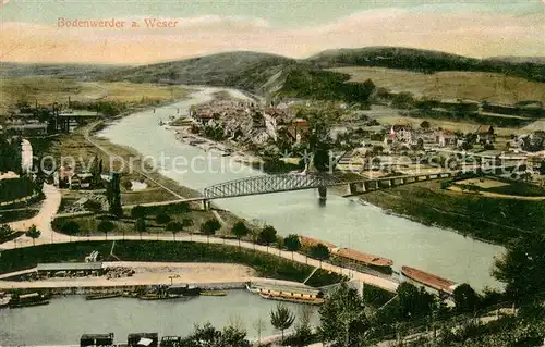 AK / Ansichtskarte Bodenwerder Weserpartie Panorama Bodenwerder