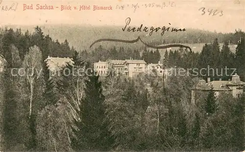 AK / Ansichtskarte Bad_Sachsa_Harz Blick vom Hotel Bismarck Bad_Sachsa_Harz