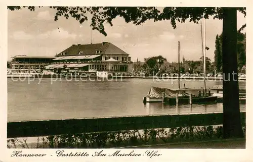 AK / Ansichtskarte Hannover Gaststaette Am Maschsee Ufer Hannover