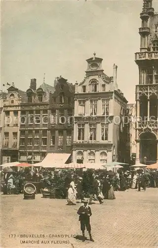 AK / Ansichtskarte Bruxelles_Bruessel Grand Place Marche aux Fleurs Bruxelles_Bruessel