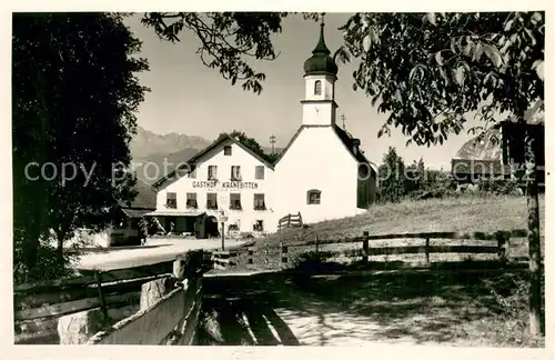 AK / Ansichtskarte Kranebitten_Innsbruck_Tirol_AT Gasthof Kirche 