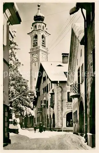 AK / Ansichtskarte Samaden Kirche Gasthaus Samaden