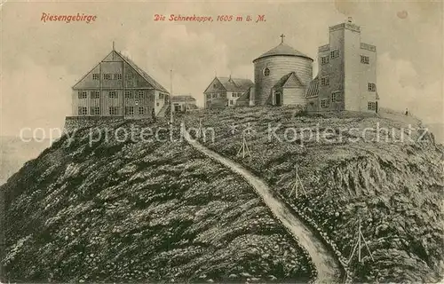 AK / Ansichtskarte Schneekoppe_Snezka Die Schneekoppe Totalansicht Schneekoppe Snezka