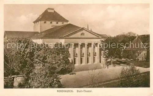 AK / Ansichtskarte Nordhausen__Thueringen Stadt Theater Aussenansicht 