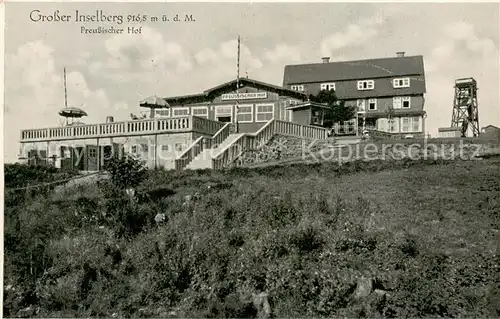 AK / Ansichtskarte Grosser_Inselsberg Preussischer Hof Grosser Inselsberg