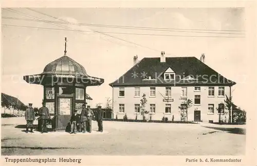 AK / Ansichtskarte Lager_Heuberg Truppenuebungsplatz Heuberg Partie bei der Kommandantur Lager Heuberg