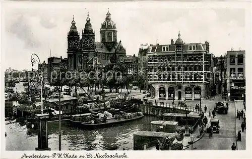 AK / Ansichtskarte Amsterdam__NL P H Kade mit St Nicolaaskerke 