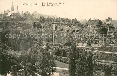 AK / Ansichtskarte Luxembourg__Luxemburg Les Rochers du Bock 