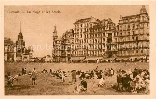 AK / Ansichtskarte Ostende_Oostende La plage et les hotels 