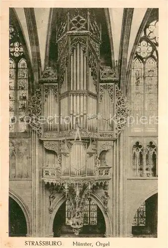 AK / Ansichtskarte Strassburg_Elsass Muenster Orgel Strassburg Elsass