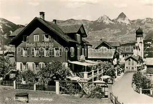 AK / Ansichtskarte Seelisberg_UR Hotel Waldegg Kirche Alpen Seelisberg UR