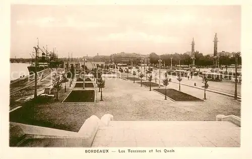 AK / Ansichtskarte Bordeaux_33 Les Terrasses et les Quais 