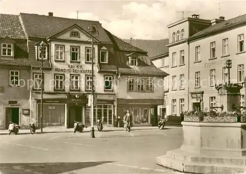 AK / Ansichtskarte Bad_Blankenburg Markt m. Hahns Konditorei Kaffee Bad_Blankenburg