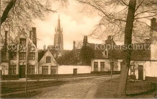 AK / Ansichtskarte Bruges_Brugge_Flandre Interieur du beguinage 