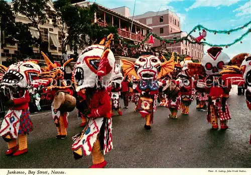 AK / Ansichtskarte Nassau_Bahamas Junkanoo Bay Street Nassau Bahamas