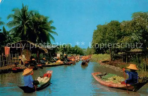 AK / Ansichtskarte Rajburi_Thailand Damnernsaduak Floating Market 