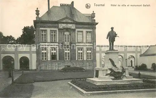 AK / Ansichtskarte Tournal Hotel de ville et monument Gallait Tournal