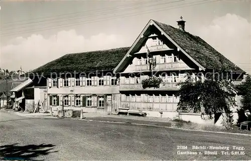 AK / Ansichtskarte Baechli Hemberg_SG Gasthaus zum Roessli 