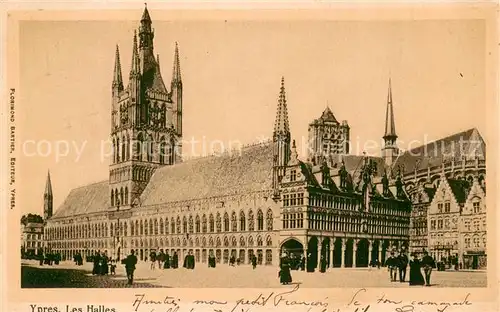 AK / Ansichtskarte Ypres_Ypern_Ieper Les Halles 