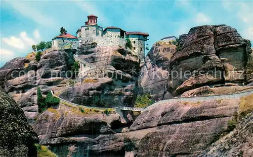 AK / Ansichtskarte Meteora_Monastero_Metamorphoris_Greece Monastery of saint Varlaame 