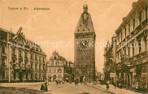 AK / Ansichtskarte Speyer_Rhein Altpoertelplatz Speyer Rhein