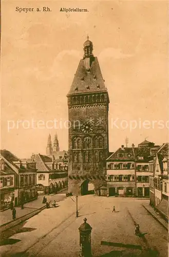 AK / Ansichtskarte Speyer_Rhein Altpoertelturm Speyer Rhein