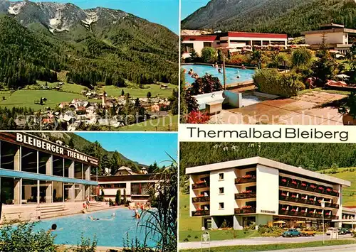 AK / Ansichtskarte Bleiberg Thermalbad Bleiberg Freibad Hallenbad Hotel Bleibergerhof  Bleiberg