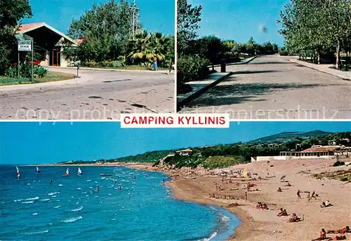 AK / Ansichtskarte Kyllinis_Ilia_Greece Camping u. Strand 