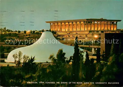 AK / Ansichtskarte Jerusalem_Yerushalayim Shrine of the Book and Knesseth Building Jerusalem_Yerushalayim