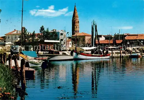 AK / Ansichtskarte Caorle_Venezia Il porto e campanile Caorle_Venezia